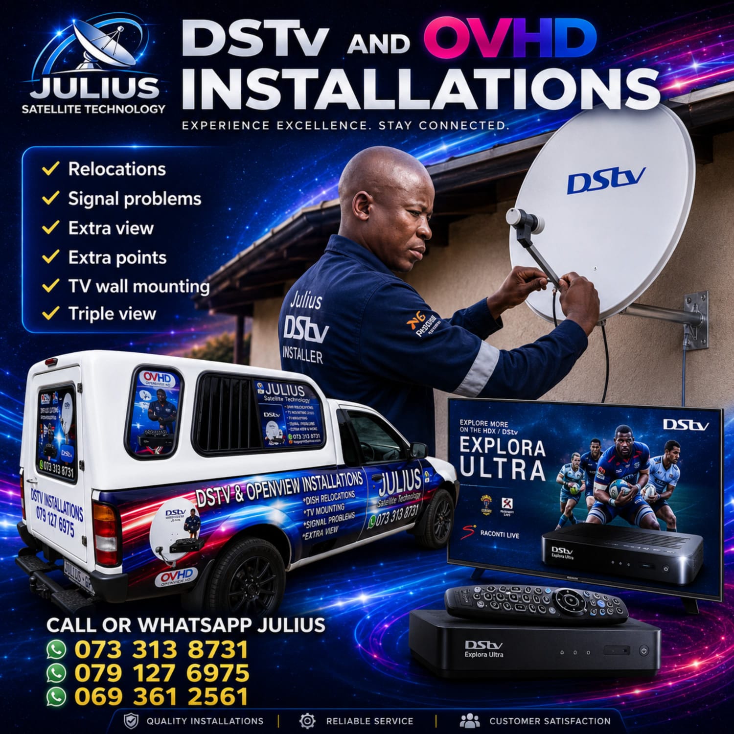 DSTV & OVHD Installations — Julius Satellite