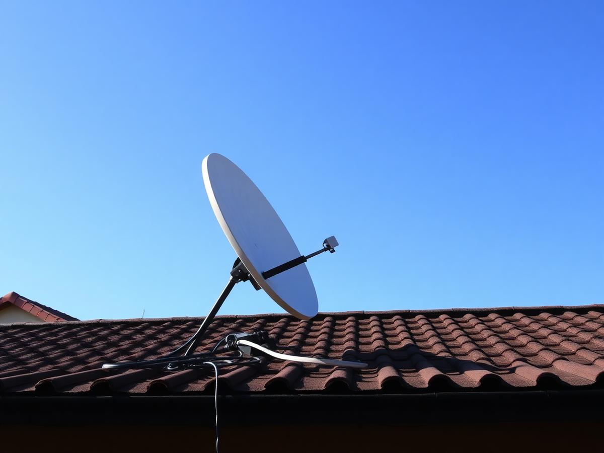 Roof-mounted dish alignment